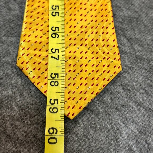 Gospitality Mens Tie Gold with Red Fish Soul Winning Polyester Business NeckTie - Picture 6 of 6